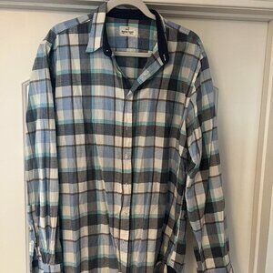 Marine Layer Button Down - Blue/White/Green Checkered - XL